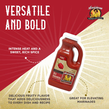 Louisiana Pepper Exchange Red Habanero Puree, 64Oz