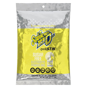 Sqwincher X428-M2600 Qwik Stik Instant Powder Concentrate Stick, Lemonade Electrolyte Drink, 11 Ounce, Pack of 50