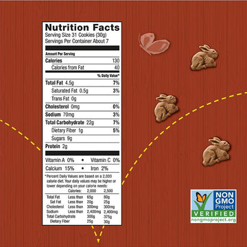 Annie 'S Homegrown Organic Chocolate Bunny Graham Snacks, 7.5 Oz. Box (Pack Of 12)