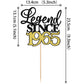 Rssta i Cake Topper Black Gold Glitter 60th Birthday Decorations Model XM398