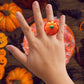 Halloween Candy Ring Pops  18 Pieces of Halloween Hard Candy Individually Wrapped  Perfect Pumpkin Suckers for Trick or Treaters and Party Favors  Ideal Candy Rings for Sharing and Snacking