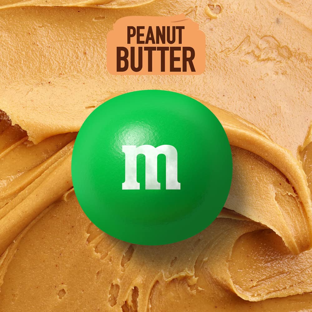 M&M'S Peanut Butter Chocolate Candy, Super Bowl Sharing Size, 9.6 Oz Bag