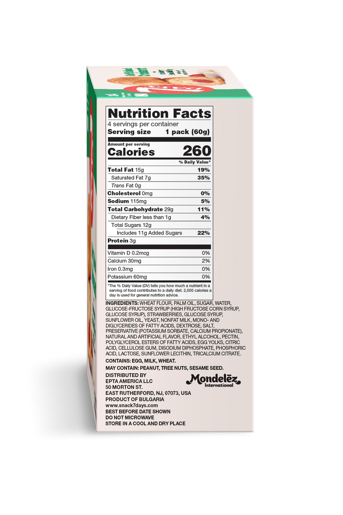 7 Days Soft Croissant Multipacks, Strawberry Vanilla, 4 Boxes, Non-GMO, 8.48 oz (Pack of 16)