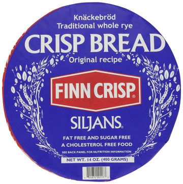 Finn Crisp Siljans Round Rye Crispbread 2 x 14oz | Knckebrd From Finland | Multipack of Authentic Finnish Sourdough Crispbreads