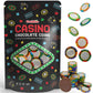 Fruidles Casino Poker Chips, Belgian Milk Chocolate Coins, Kosher Certified, Non GMO, 50-Pack