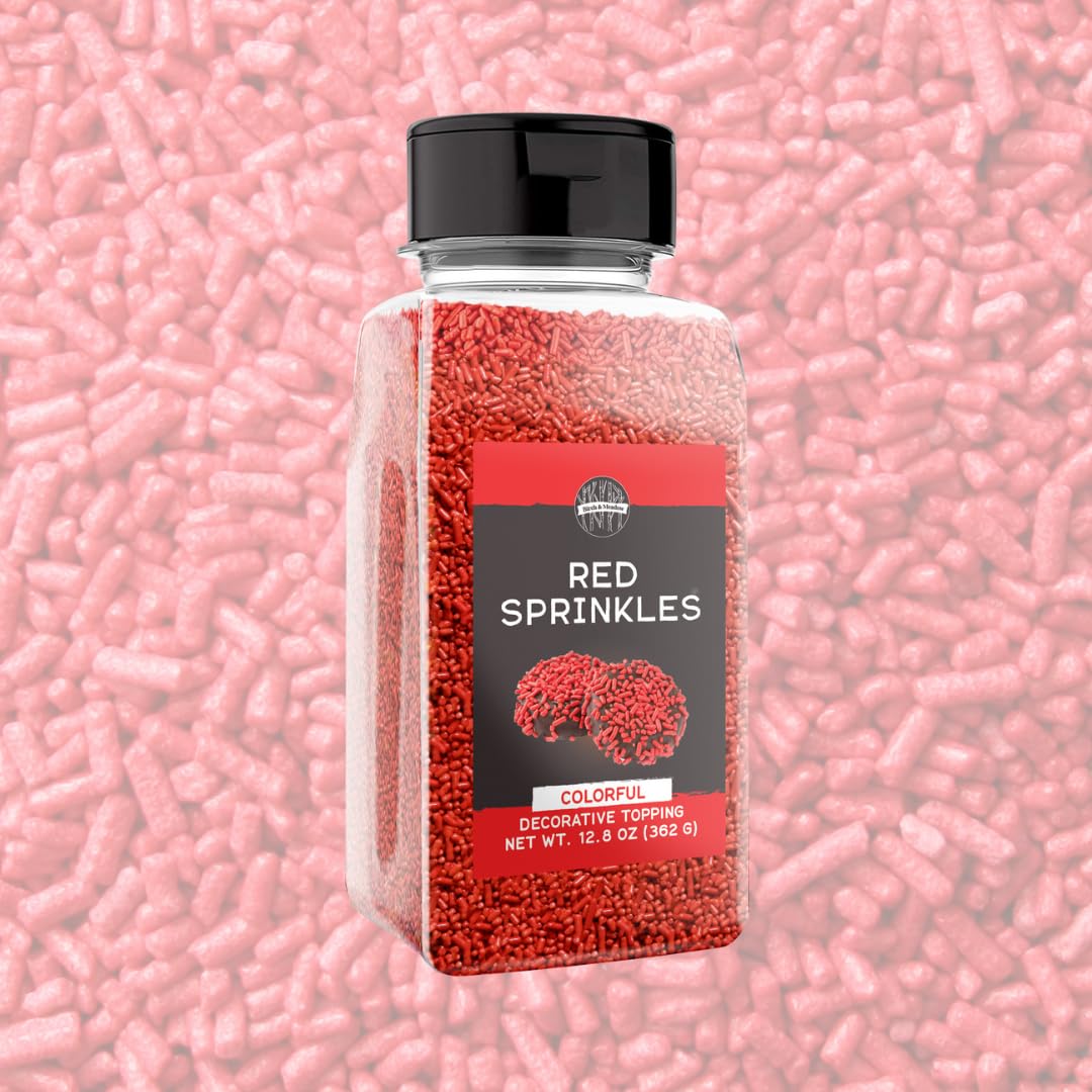 Birch & Meadow Red Sprinkles, 12.8 oz, Fun & Decorative Topping