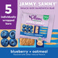 Plum Organics Jammy Sammy Snack Bars - Blueberry and Oatmeal - 1.02 oz Bars (Pack of 5) - Organic Toddler Food Snack Bars