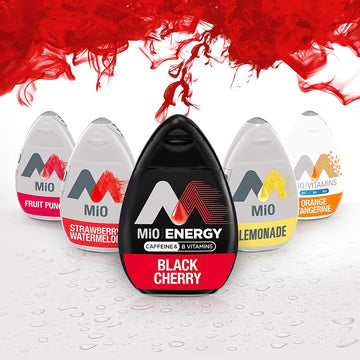 Mio Energy Liquid Water Enhancer, Black Cherry Flavor, 1.62 Fl Oz, Pack of 12