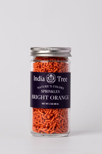 India Tree Nature'S Colors Bright Orange Sprinkles 3 Oz | Natural, Vegan, Non-Gmo, Top 9 Allergen-Free