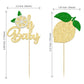 24Pcs Lemon Oh Baby Cupcake Toppers Glitter Fruit Theme Oh Baby Lemonade Party Cupcake Picks For Lemon Theme Baby Shower Kids Bo