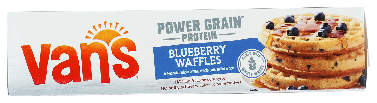 Vans International Foods Blueberry Plant Based Protein Waffles, 9 Oz