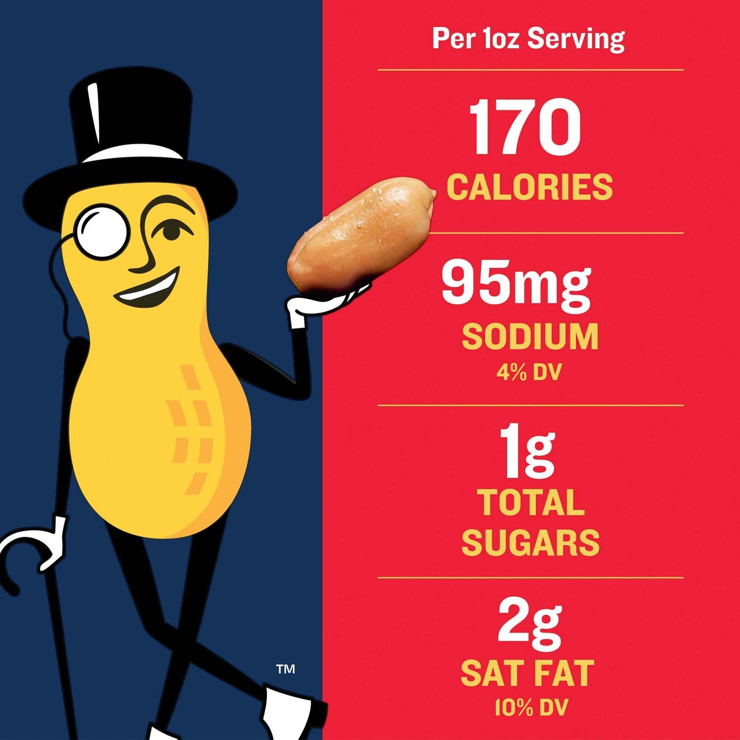 PLANTERS Salted Peanuts, Roasted in Peanut Oil, 35 Ounce Jar, Kosher, Plant-Based Protein Snack