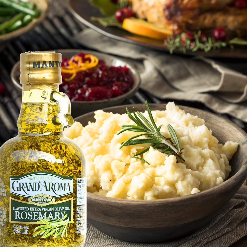Mantova GrandAroma Flavored Extra Virgin Olive Oil, Rosemary, 8.48 Ounce