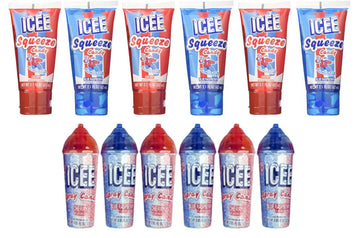 Set of 12 ICEE Spray Candy and Squeeze Candy! Perfect for Movie Night, Parties, Feild Trips and More!
