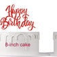 Notbadsys Birthday Cake Decorations, Gold Glitter Letters, Red, Model S1-1-(????)