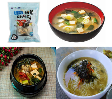Minecook Seafood Dashi Pack Korean Spices Pack For Soups And Broth Gives Savory And Seafood Flavor Cool 160G (0.35 Lb) / 0.035 L