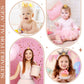 Yulejo Crown Cake Topper Set, 12 Pieces, Gold Crystal Mini Baby Crown Headpieces for Bridal, Baby Shower, Birthday Party Decor