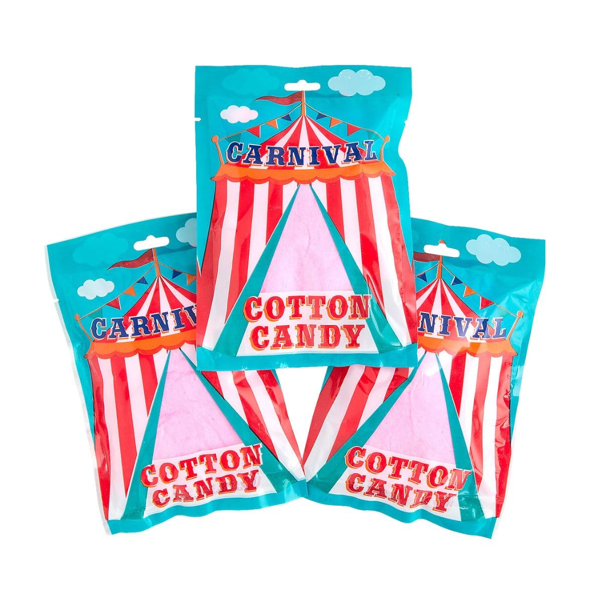 Lupy Lups! Carnival Cotton Candy - 12-Pack (1 oz per Bag) - Fluffy & Irresistible Treat for Any Occasion!