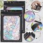 100 Pack Holographic Bags, Smell Proof Packaging Bags, Clear Window Resealable Odor Foil Pouch Mylar Bags For Food Storage And L