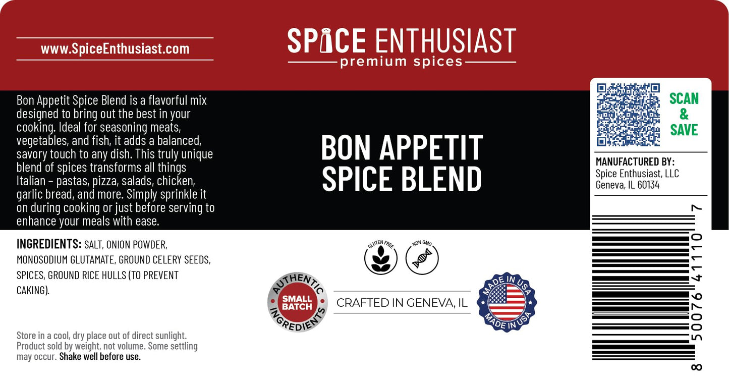Spice Enthusiast Bon Appetit Spice Blend - 5 oz