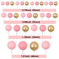 Gyufise 30Pcs Pink Gold Ball Cake Toppers Mini Balloon Cupcake Toppers Diy Foam Ball Cake Insert Decoration For Wedding Annivers