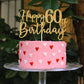 Sriburcio Gold Glitter 60th Birthday Cake Topper - Cheers to 60 Years Decoration