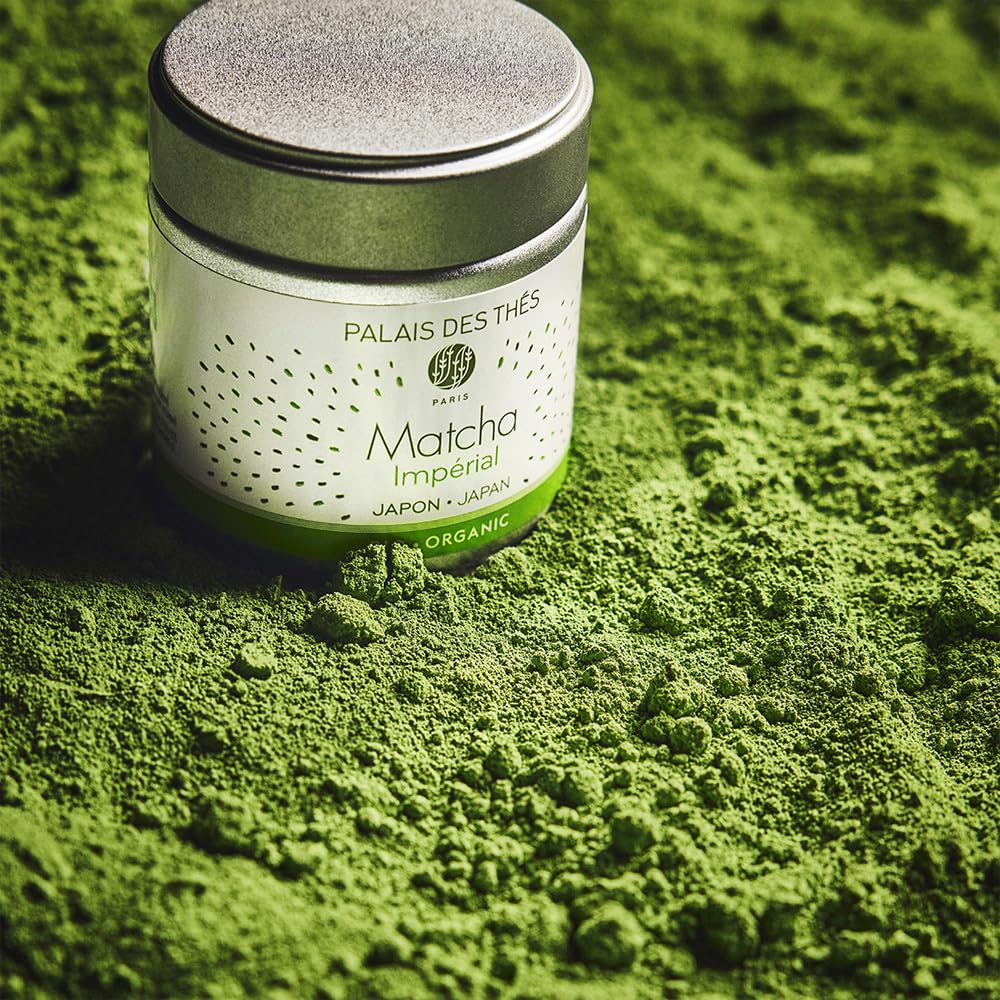 Palais Des Thés - Organic Matcha Impérial – Enhanced Japanese Green Tea Powder, Ceremonial Grade, Rich In Antioxidants And Caffeine, 1.4 Oz Powder Metal Gift Tin
