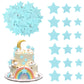 60 PCS Edible Star Cupcake Toppers Edible Stars Cake Decorations Wafer Paper Twinkle Star Cake Toppers Baby Shower Cupcake Picks