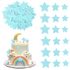 60 PCS Edible Star Cupcake Toppers Edible Stars Cake Decorations Wafer Paper Twinkle Star Cake Toppers Baby Shower Cupcake Picks
