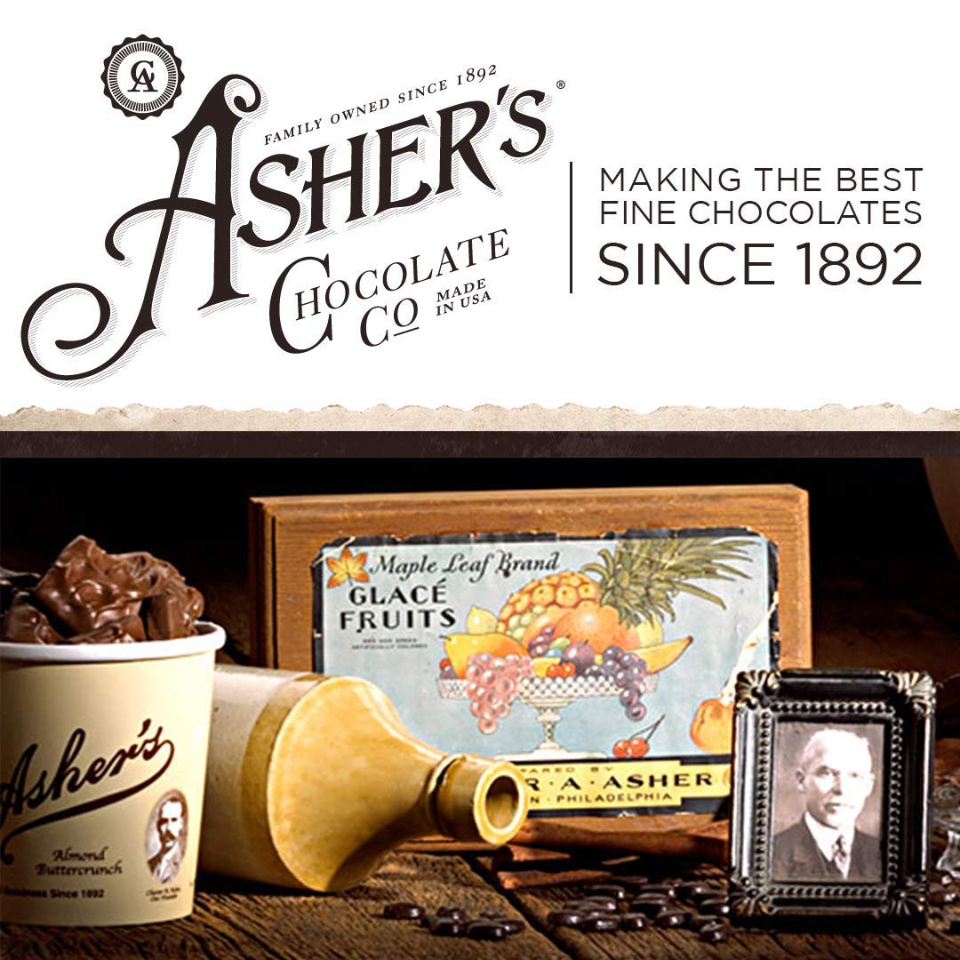 Ashers Chocolates, Gourmet Chocolate Covered Almond Bark, Sweet and Salty Candy with Almonds, Small Batches of Kosher Chocolate
