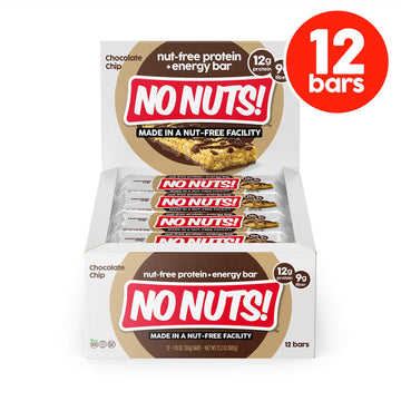 No Nuts! 100% Nut Free Dairy Free Vegan Protein Bars, Chocolate Chip, Organic, Kosher, Egg-Free, Non-Gmo & Dairy-Free Protein Ba