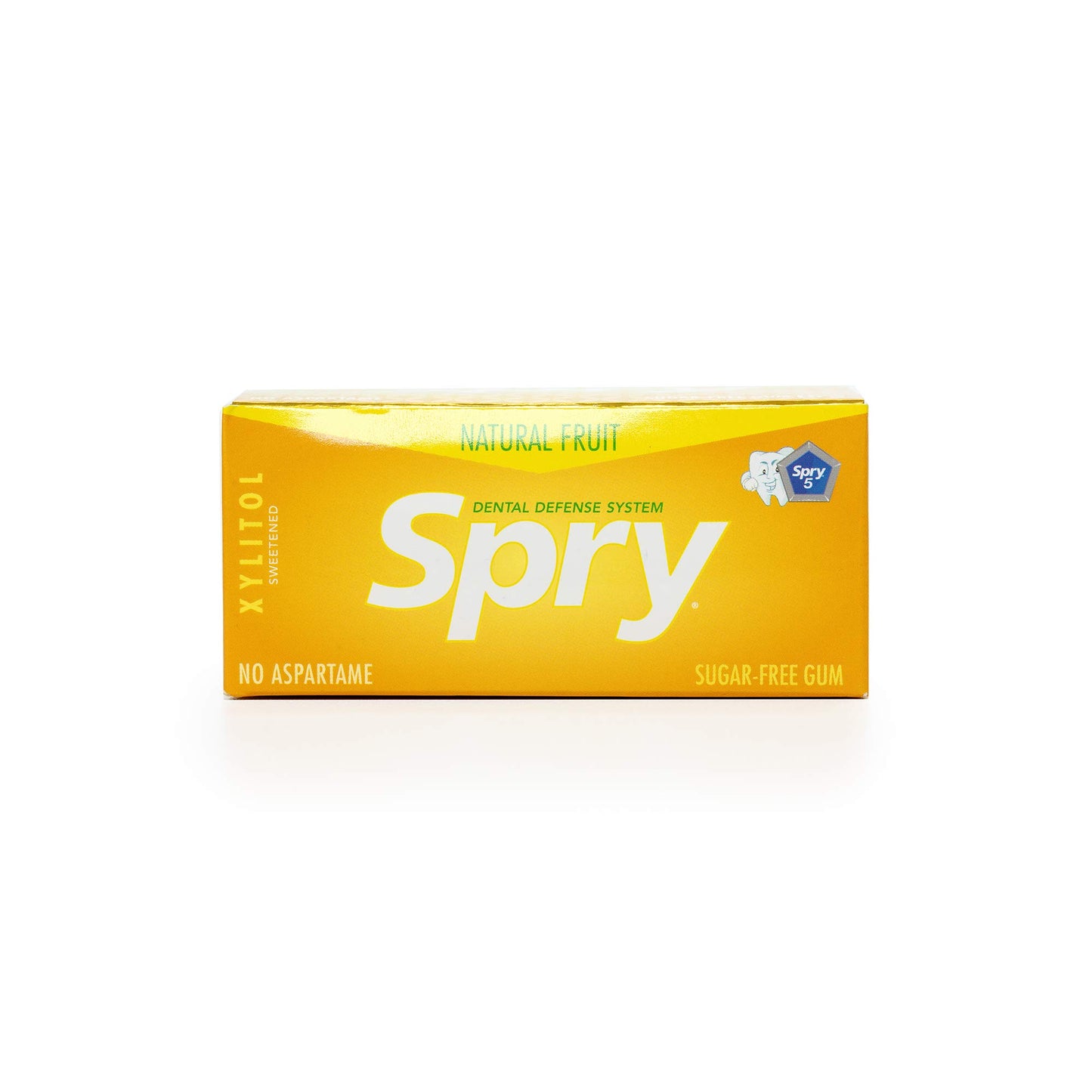 Spry Fresh Natural Xylitol Chewing Gum Dental Defense System - Aspartame-Free, Sugar-Free, Non-GMO, Gluten-Free (Fresh Fruit, 10