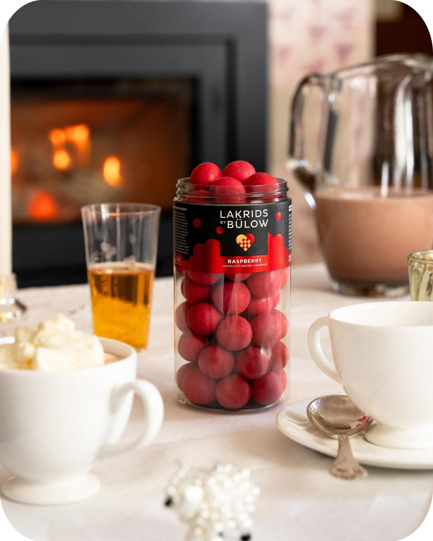 Lakrids By Blow - Crispy Raspberry - 10.4 Oz - Chocolate Coated Gourmet Licorice - Sweet Licorice Coated In White Chocolate And