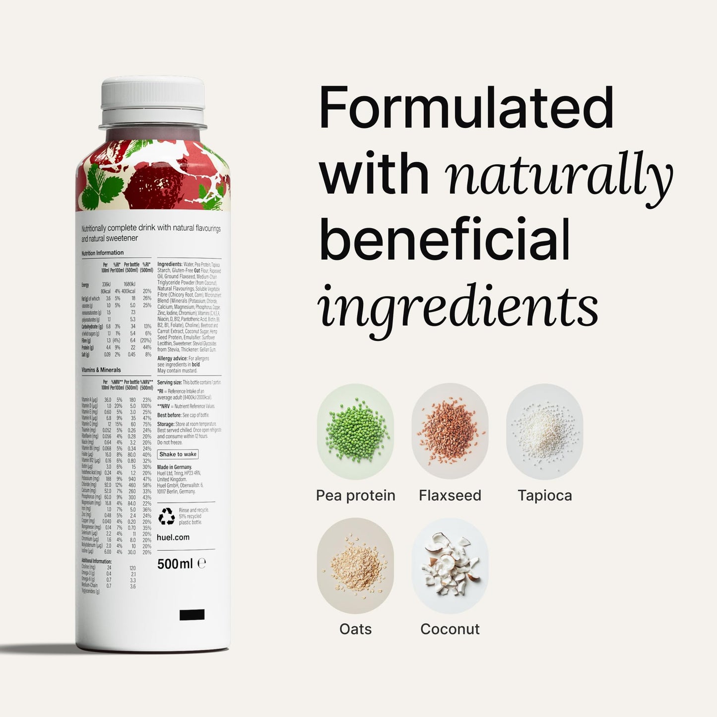Huel Ready-to-Drink Meal Replacement | High Protein, Low Sugar | 16.9 Fl Oz (12 Pack)