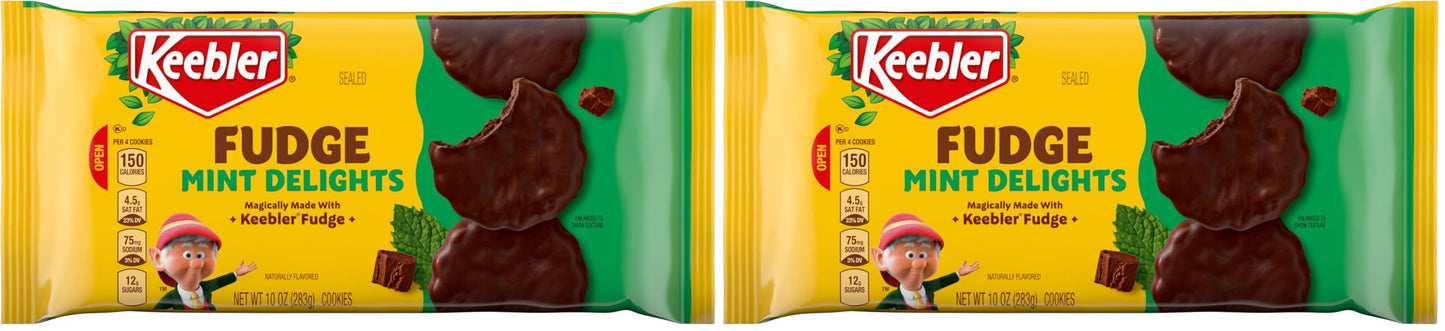 Keebler Grasshopper Mint Cookies, 10 Oz. (Pack of 2)