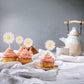 Ephlyn Daisy Cupcake Toppers - 24 Pcs Flower Cake Decorations, 1.7x4.7, White, Paper, Model EPH-2022-145-W