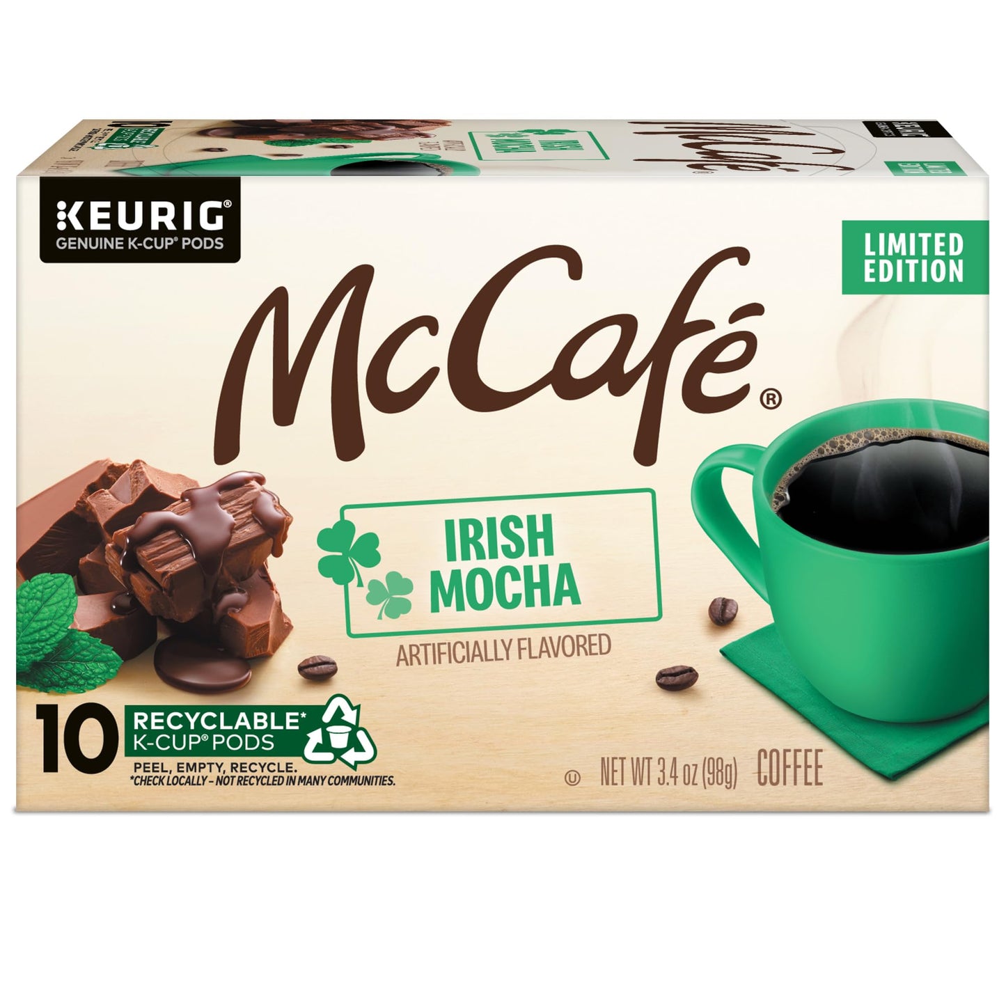 McCafe Irish Mocha Coffee K-Cup Pods, 60 Count, Single-Serve Coffee Pods