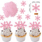 50 Pcs Edible Snowflake Cupcake Toppers Winter Frozen Snowflake Cake Picks Decorations For Snowflake Theme Winter Wonderland Bab