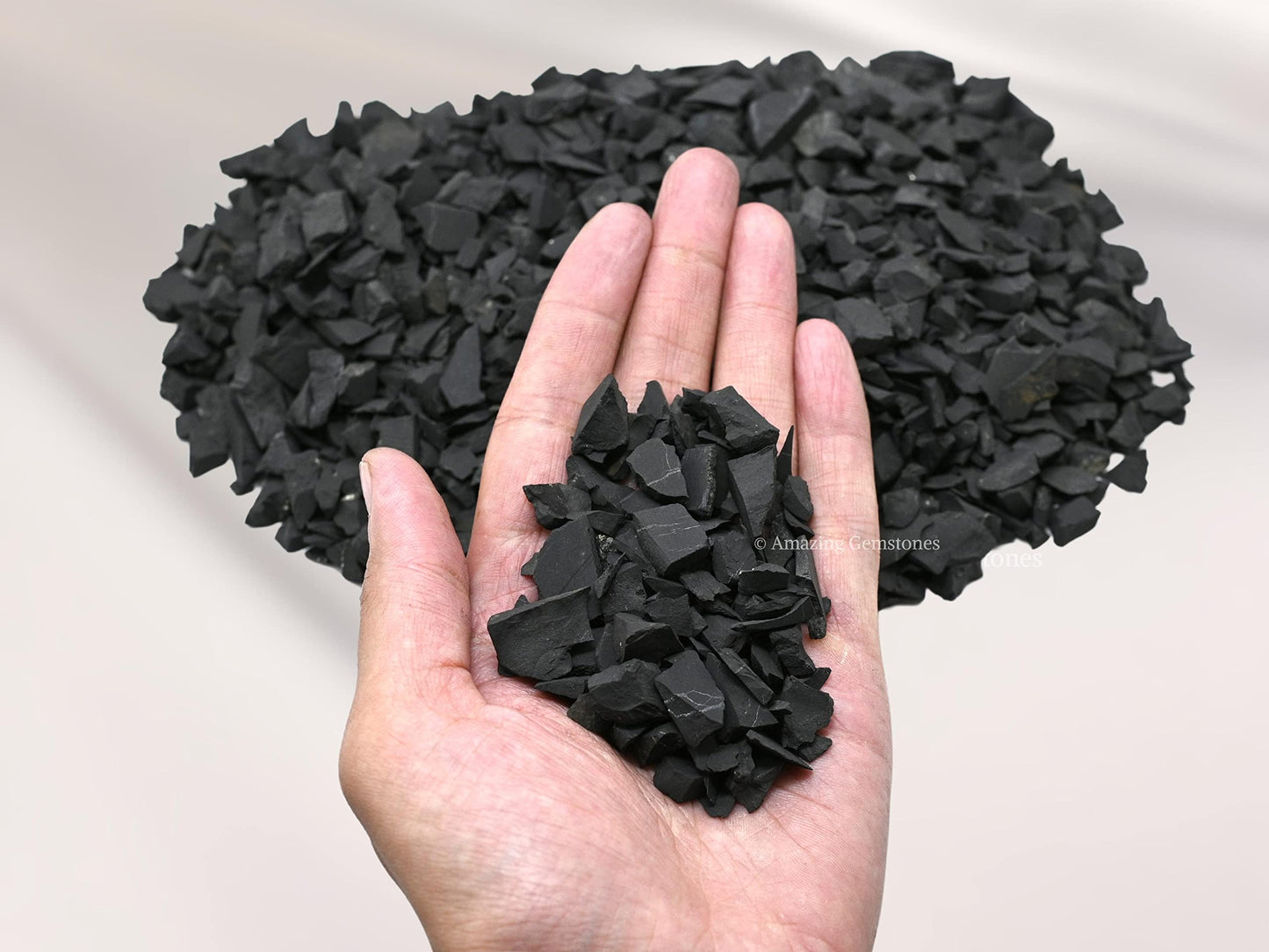 Raw Shungite Stones For Water - 1Lb Shungite Carbon Water Filter - Water Purification Rock - Healing Stones For Home Garden Deco