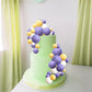 Ephlyn 30Pcs Ball Cake Topper Ball Cake Picks Colorful Pearl Ball Shaped Cupcake Insert Cake Topper For Bear Theme Birthday Part