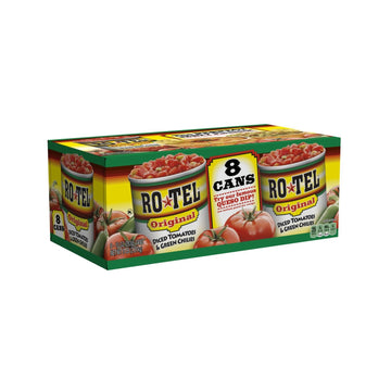 Ro-Tel Diced Tomatoes & Green Chilies (10 Ounce, 8 Count) (2 Pack)