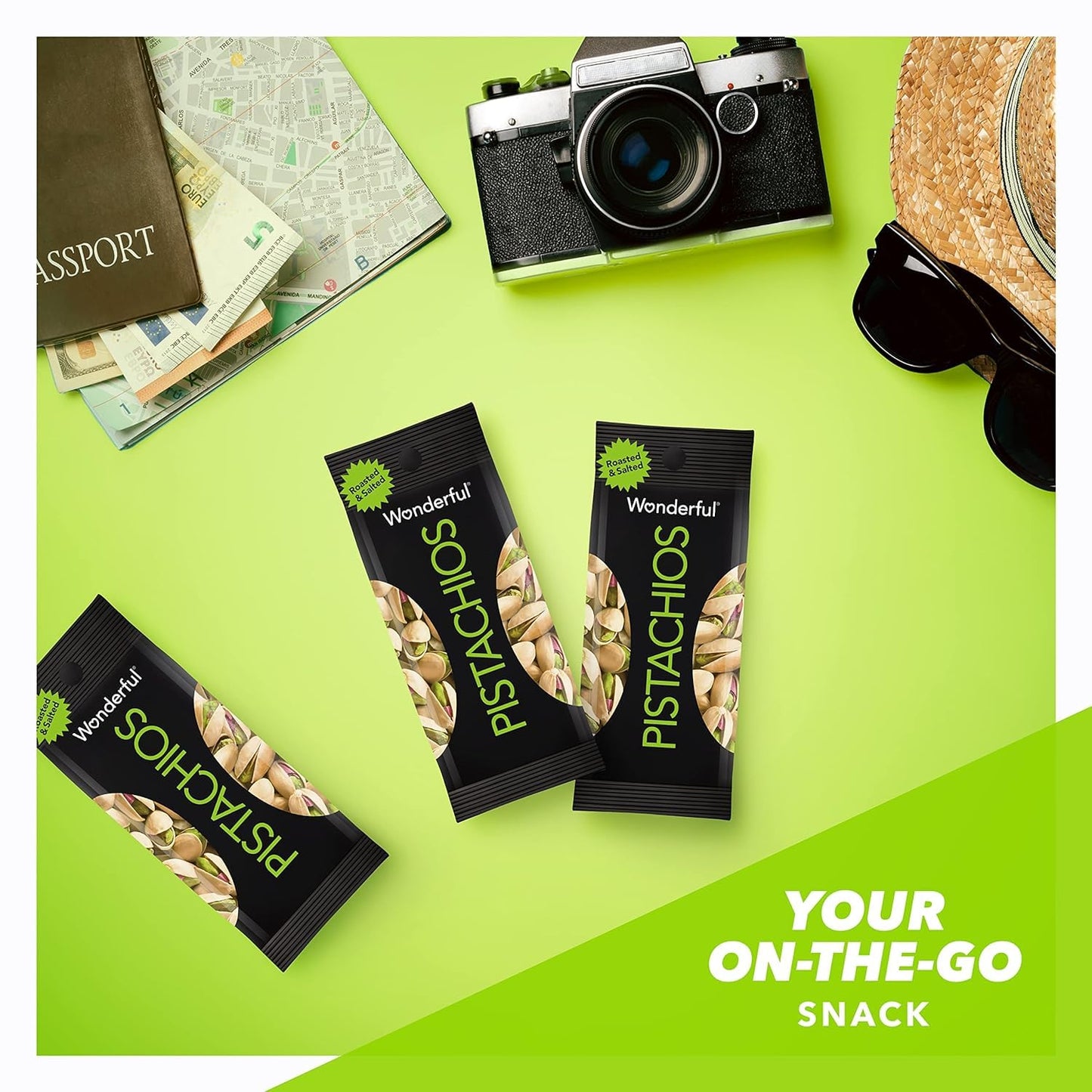 Wonderful Pistachios In Shell, Roasted & Salted Nuts, 1.5 Ounce Bags (Pack Of 24), Protein Snack, On-The Go, Individually Wrappe