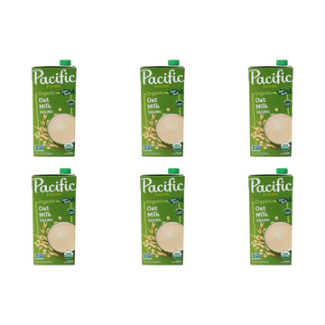Pacific Foods Original Organic Oat Milk, Plant Based Milk, 32 oz Carton (Pack of 6)