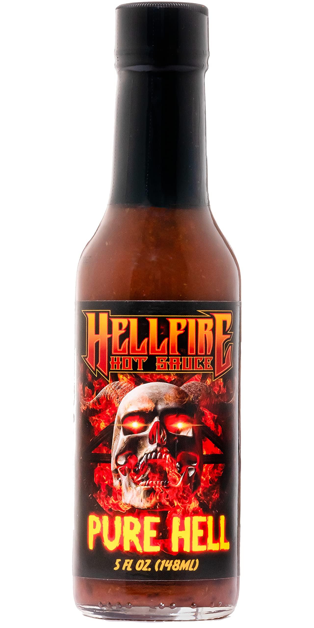Hellfire Pure Hell Hot Sauce, 7 Pepper Blend, Gourmet, Multi Award-Winning, Amazingly Hot And Flavorful Sauce, 5 Oz.,