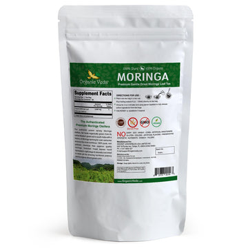 Organic Veda Moringa Tea Bags - 100% Pure Organically Grown Original Green Leaves Moringa Powder Rich In Vitamins, Amino Acids,