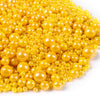 Yellow Sprinkles For Cake Decorating, Edible Sugar Pearls Mixing Sizes For Cupcake Topper, Cookies, Ice Cream Toppings Cake Deco