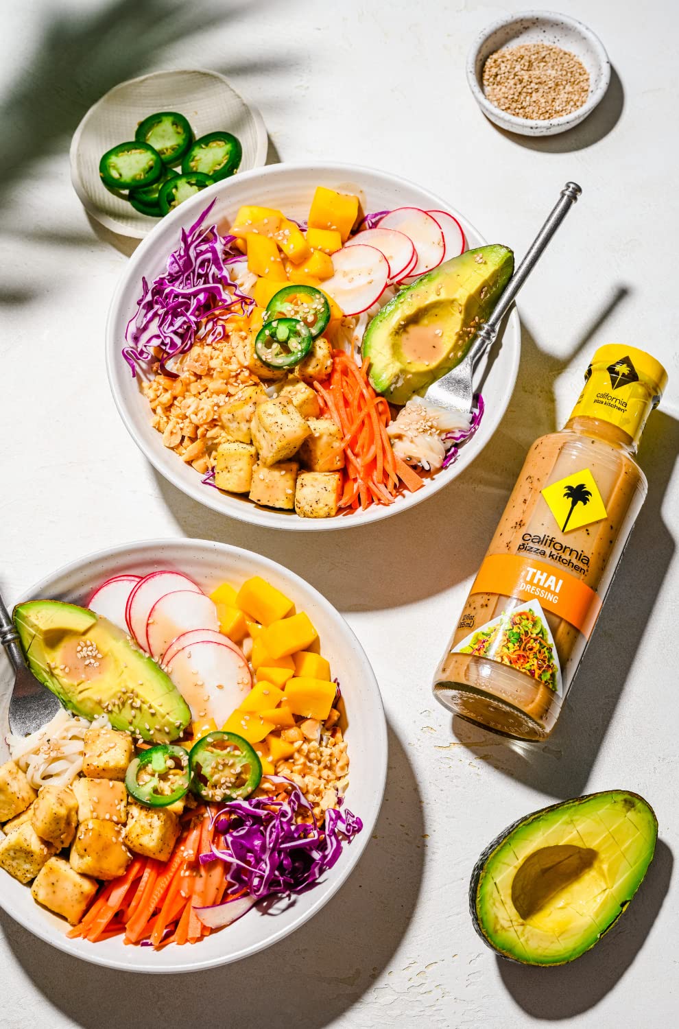 California Pizza Kitchen Thai Dressing - Creamy Thai Peanut Sauce, Restaurant-Like Asian Peanut Sauce, Asian Salad Dressings, Fr