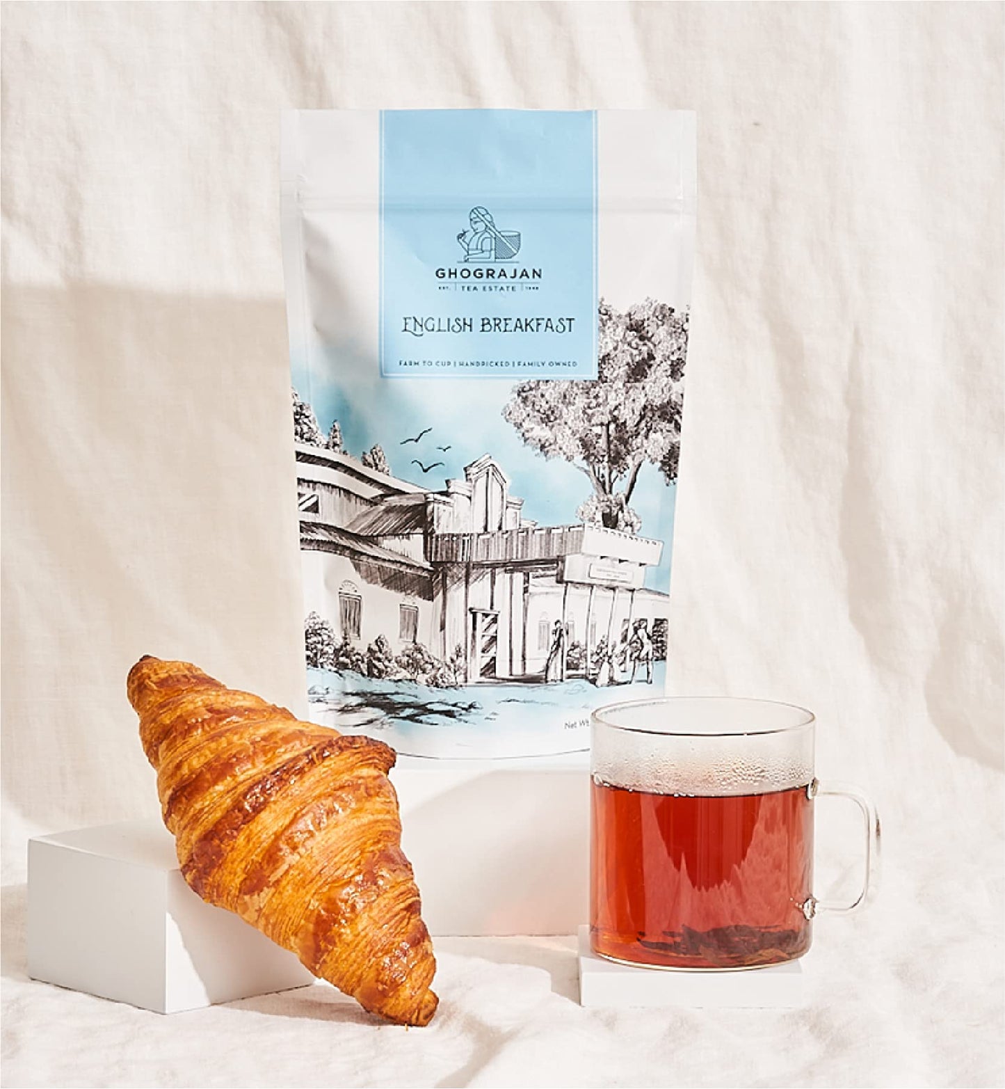 English Breakfast Loose Leaf Black Tea (200+ Servings) - Fresh Harvest - Strong Full Bodied Whole Leaf Assam Black Tea - Farm2Cu