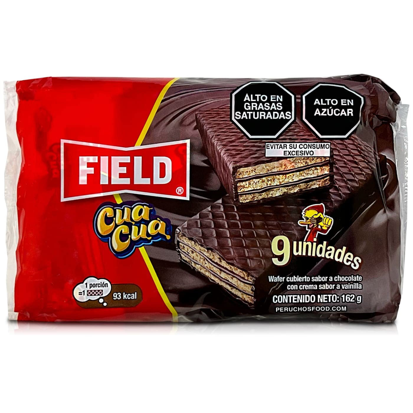Cuacua Wafer Cubierto Sabor A Chocolate Con Crema Sabor A Vainilla