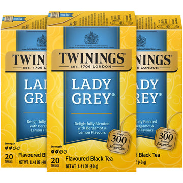 Twinings Lady Grey Tea - A Fresh, Uplifting Black Tea With Orange Peel, Lemon Peel, And Natural Citrus Flavours, Caffeinated Tea